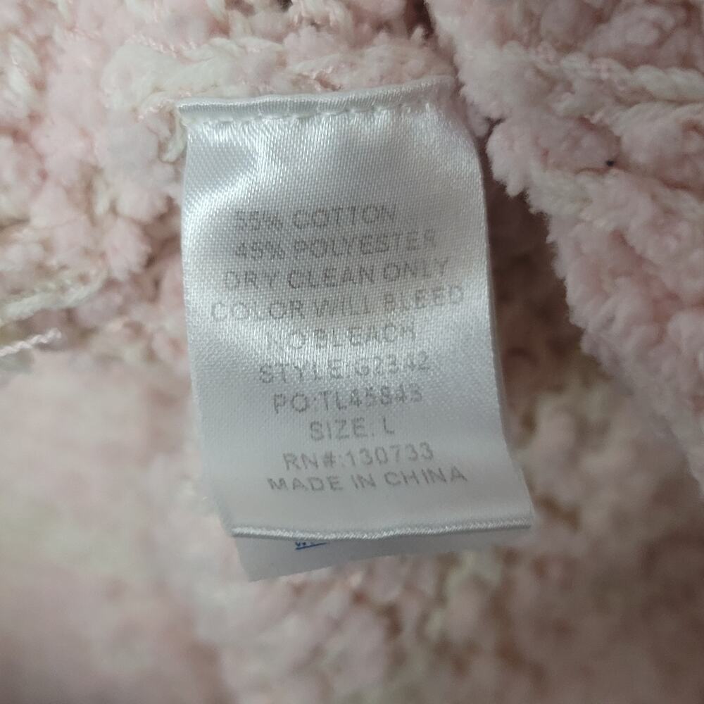 Umgee- Women's Popcorn Pink striped sweater- size Large - Picture 5 of 7